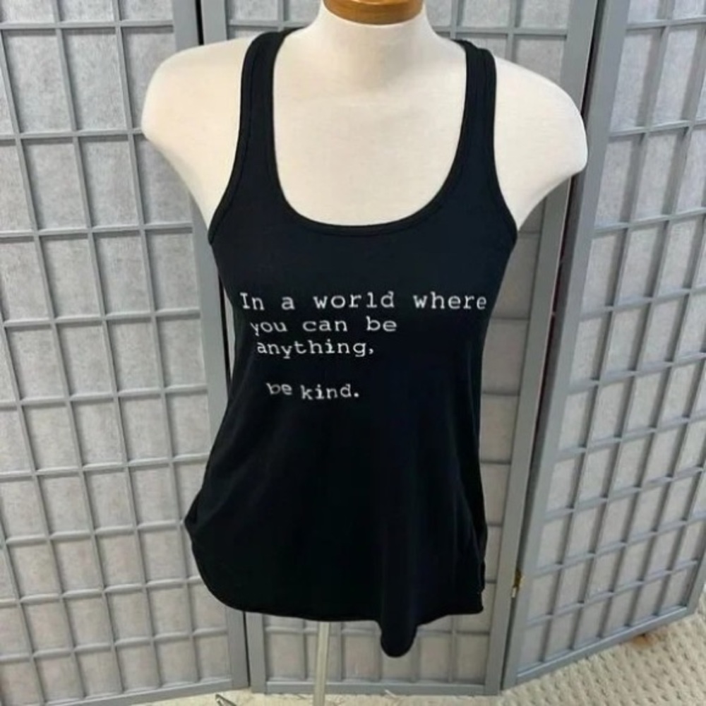 Black Graphic Tank Top